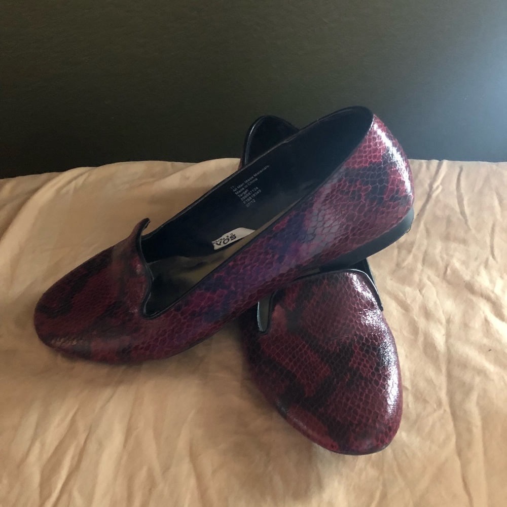 Red and black snake skin